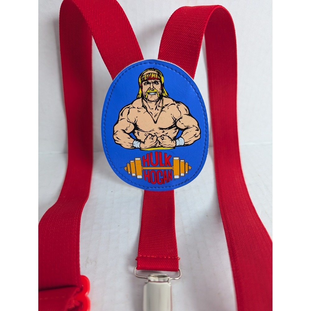 Vintage 1991 Hulk Hogan Kids Suspenders WWF WWE Hulkamania Red Official License